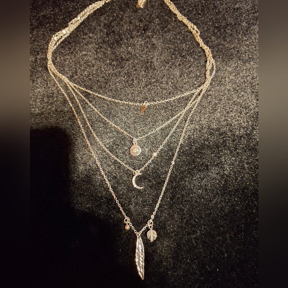 Elegant Silver Layered Necklace
